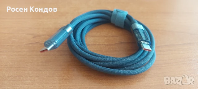 Кабел за бързо зареждане 2 м. USB C към Type-C, PD3.0 кабел за данни, снимка 2 - USB кабели - 51093187