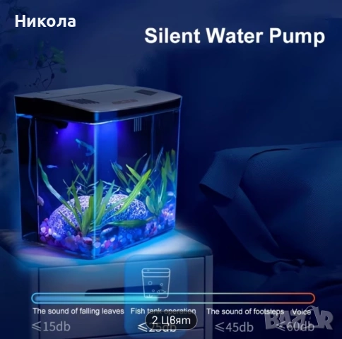 Мини Аквариум, снимка 2 - Аквариуми - 53785593