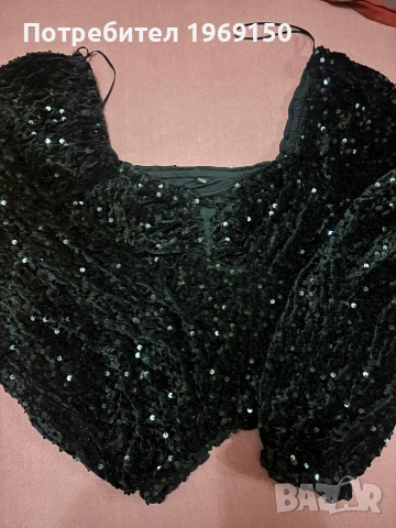 Дамска блузка с паети нова, снимка 4 - Блузи с дълъг ръкав и пуловери - 52714859