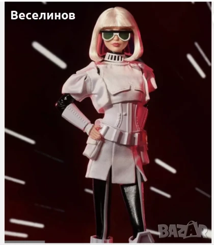 Две много редки лимитирани кукли Барби C-3PO C-3PO Puppe Doll и Stormtrooper (GLY29), снимка 6 - Кукли - 51194679