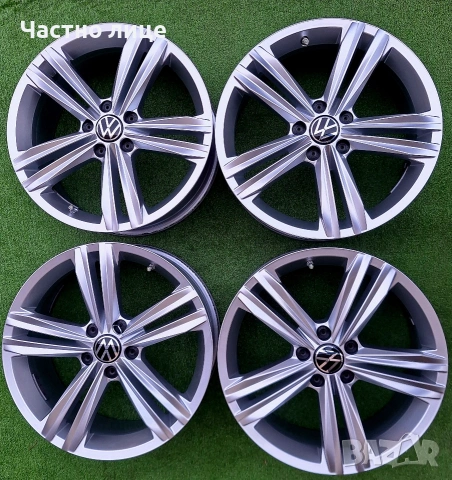 Продавам 4бр оригинални 18-ки джанти за Фолксваген Тигуан, Голф 5,6,7,8, Туран, Пасат, Ти-рок 