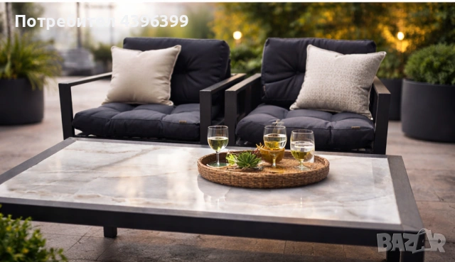 две градински кресла и маса, снимка 3 - Градински мебели, декорация  - 53929735