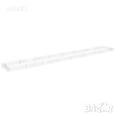vidaXL Габион повдигната леха, поцинкована стомана, 800x100x20 см, снимка 1 - Други - 45912375