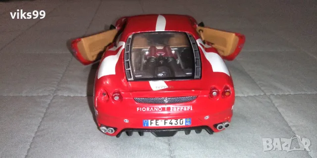 Ferrari F430 Fiorano Bburago - Мащаб 1:24, снимка 5 - Колекции - 49303882