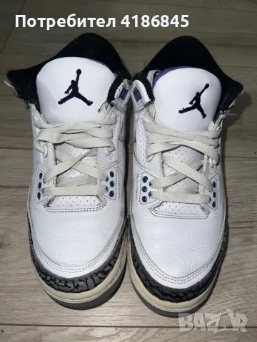 Jordan 3 iris 38,5 оригинални , снимка 2 - Кецове - 47069853