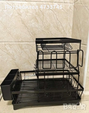 Сушилник за съдове с опция за оттичане на водата, снимка 2 - Други - 53437889