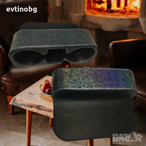 Луксозен Кожен Органайзер с Кристали за Кола – Блясък и Стил в интериора, снимка 3 - Аксесоари и консумативи - 53908256