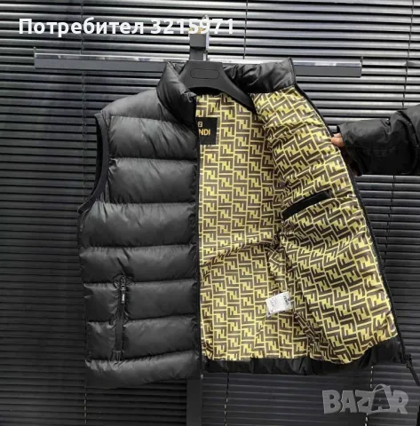 Черен елек Fendi, снимка 2 - Якета - 48099565