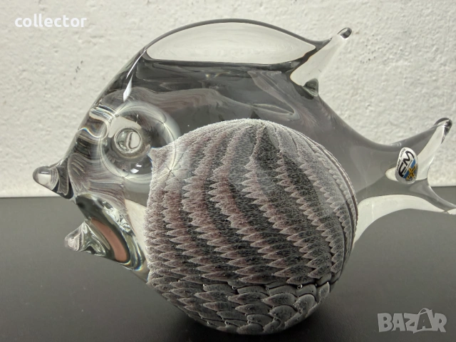 Шведска ръчно изработена фигура на риба - FM Konstglas  , снимка 3 - Колекции - 53095755