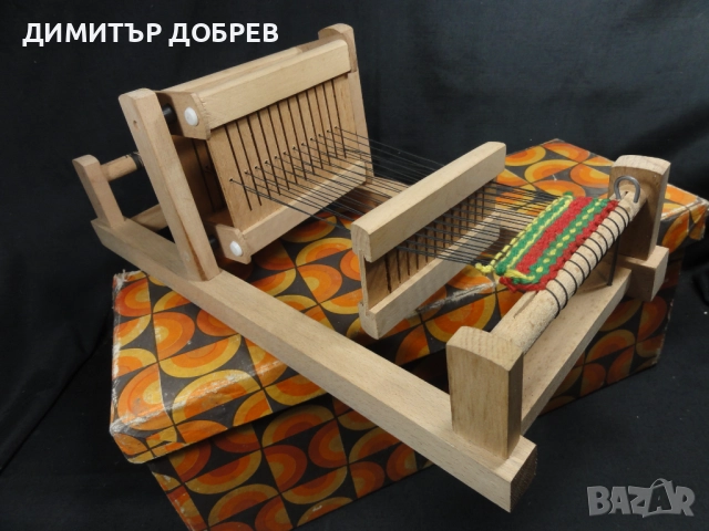 СТАРА РЕТРО СОЦ НРБ ДЪРВЕНА ИГРАЧКА ТЪКАЧЕН СТАН, снимка 3 - Колекции - 52752749