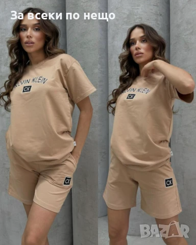 Calvin Klein Дамски Летен Комплект👚🩳Дамски Къс Екип Келвин Клайн - 6 Цвята Код A667, снимка 3 - Комплекти - 50669631