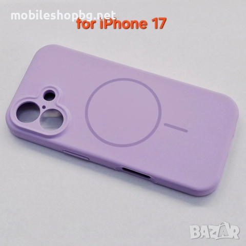 iPhone 17 гръб силиконов MagSafe лилав, снимка 5 - Калъфи, кейсове - 52421782