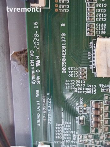 T-Con Board HV430QUBN1K  47-6021401 за 43-инчов телевизор Sony Модел KD-43XH8077, с дисплей YS9S043H, снимка 2 - Части и Платки - 52412525