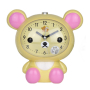 Детски настолен часовник със светлина и функция за будилник с батерии Мече, 15 х 16 см разл. цветове, снимка 2