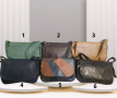 Дамска чанта с капак от естественаа к. в модерни цветове, снимка 1 - Чанти - 44995883