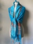 Тюркоазен, син шал, снимка 1