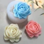 3D разлистена роза Силиконов молд форма за свещи гипс сапун смола фондан , снимка 1
