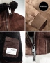 Мъжко бомбър яке от естествена кожа SELECTED HOMME NORTON Lamb Shearling Bomber Jacket – L•M - НОВО, снимка 17