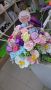 Букет от декоративни сапунени цветя рози орхидеи хортензии, снимка 4