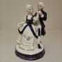 Рядка Винтаж кобалтово синя танцуваща двойка от викториански колониален порцелан , снимка 1 - Статуетки - 45180981
