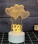 Холограмна 3D LED нощна лампа, 4W, 220V, снимка 9