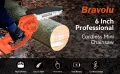 Мини моторен трион Bravolu 21V 6 инча акумулаторен верижен трион, снимка 5