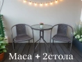 Градински комплект 2 стола с маса, снимка 3