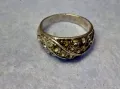 СТАР СКЪПОЦЕНЕН СРЕБЪРЕН ПРЪСТЕН СРЕБРО 925 с ИСКРЯЩИ ФАСЕТИРАНИ ЦИРКОНИ 48652, снимка 12