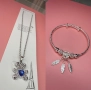 Сет от две части - гривна и колие с мече със сърце, снимка 1
