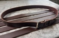Масивен мъжки колан – ЕСТЕСТВЕНА КОЖА – Тъмен Шоколад – Ръчна изработка (135 см), снимка 1