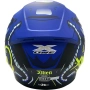 Каска с визьор X-ONE за мотор, скутер, ATV - синя с жълто - М, снимка 5