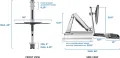 Работна Станция със Стойка за 1 Монитор и Клавиатура, Регулируема Височина - Mount It! , снимка 3