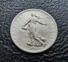 Стара сребърна монета 1 франк 1916 г. Франция- перфектна!, снимка 7