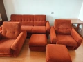 Холна гарнитура - разтегателен диван, два фотьойла и две табуретки, снимка 1