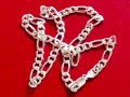Сребърен синджир - плетка картие - Италиански, снимка 1