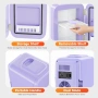 Мини хладилник 4 литра, с охлаждане и затопляне, лилав, 220V AC/12V DC, снимка 3