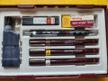 Рапидографи Rotring College set, mod. " Isograph " -3 броя писци 0,25/0,35/0,50 +авт.молив,работещи , снимка 2