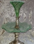 Старинна посребрена поставка Арт Деко, Epergne, снимка 2