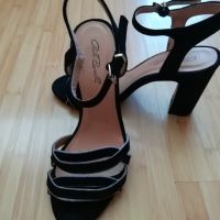 Черни велурени сандали, снимка 2 - Сандали - 45089279