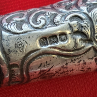 Антикварен бастун сребро рог от носорог, снимка 6 - Колекции - 44968740