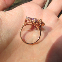 Сребърен пръстен със син топаз 9x7мм, тегло 5.1, снимка 5 - Пръстени - 45026485