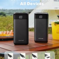 Charmast Power Bank с вградени кабели 2 броя, 10000mAh USB C батерия 6 изхода 3 входа, снимка 2 - Външни батерии - 46010184