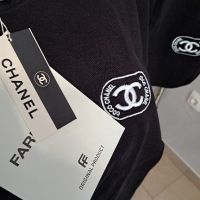 *Chanel* Дамски сет от 2 части в черен цвят с бродирано лого, снимка 2 - Спортни екипи - 45466609