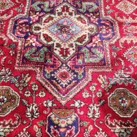 Ръчно тъкан вълнен Ирански килим.Антика за ценители , снимка 5 - Килими - 45039918