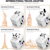 Нов Компактен адаптер за пътуване 150+ държави, 5 USB порта за контакт, снимка 5 - Друга електроника - 45791974