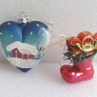 Коледни украси за елха - сърце и ботушче, снимка 2 - Други - 45083526