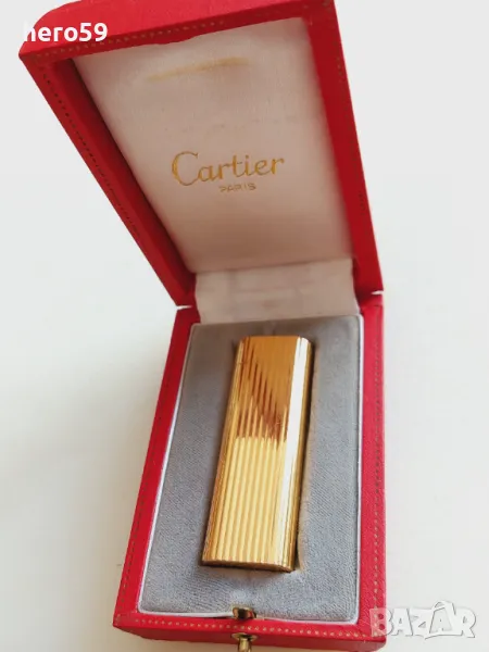 Маркова позлатена запалка "Cartier''злато 20 микрона,модел 1970г., снимка 1