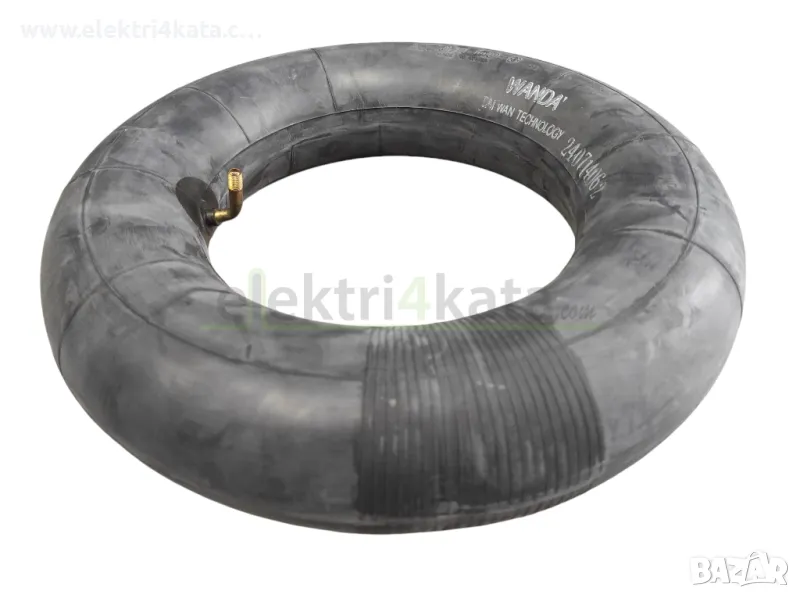 Вътрешна гума 3.50/4.00-8 (крив вентил 90°), снимка 1