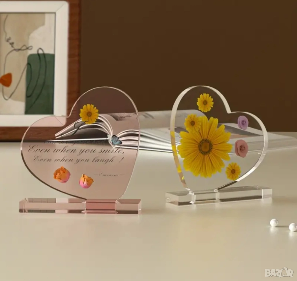 Молд сърца подложки за епоксидна смола в два размера , снимка 1