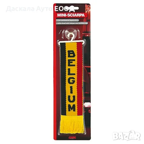 Знаме 5х22 см. BELGIUM, с вендуза за захващане, снимка 1